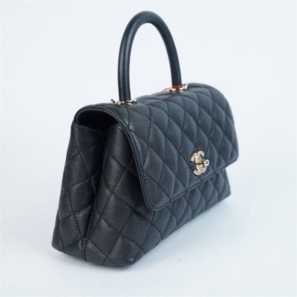 Túi Chanel Coco Handle đen (U9CXLU21) sz24 (BQ) KG+