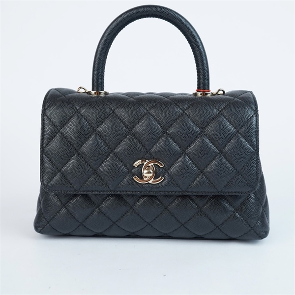 Túi Chanel Coco Handle đen (U9CXLU21) sz24 (BQ) KG+