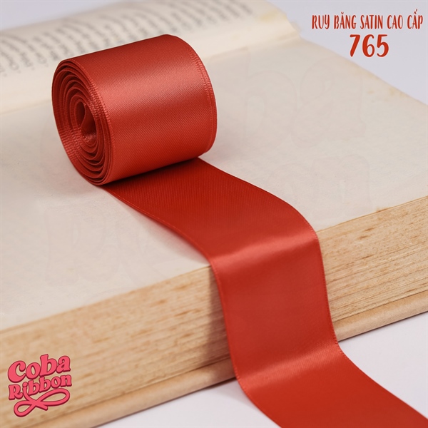 Rộng 38mm - Màu 765 - Ruy băng lụa satin hai mặt cao cấp