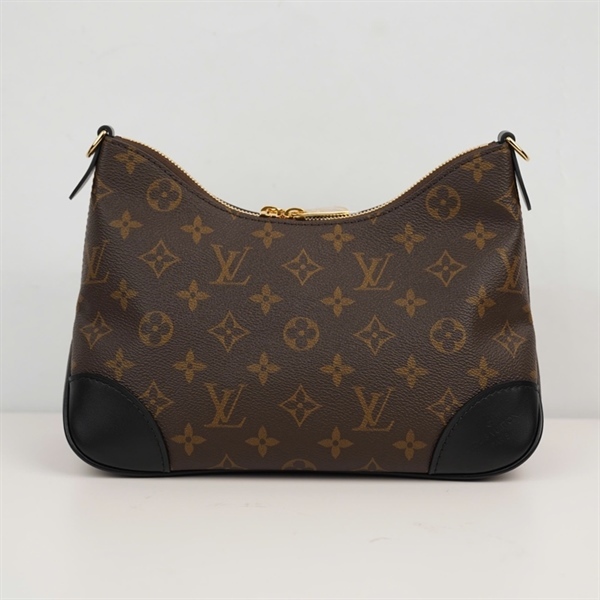 Túi LV Boulogne hoa nâu viền đen 2strap sz24 (A-T) KG+