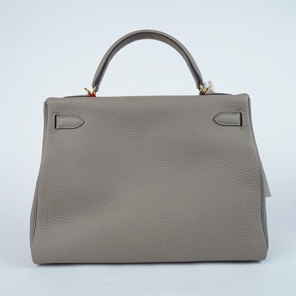 Túi Hermes Kelly xám kèm ổ+ 2 chìa stamp C sz31 (A-T) KG+