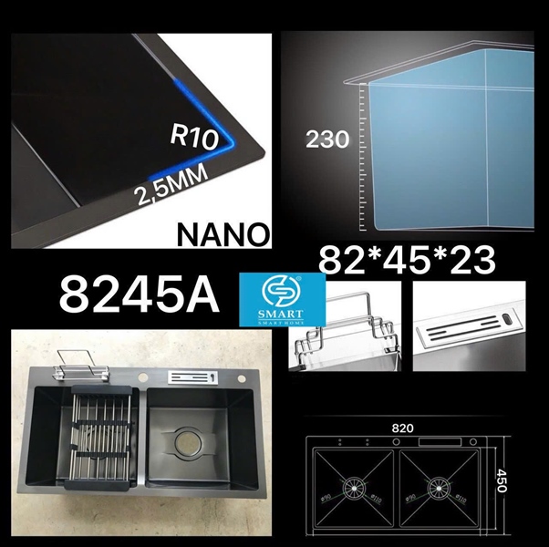 CHẬU RỬA CHÉN 8245A NANO