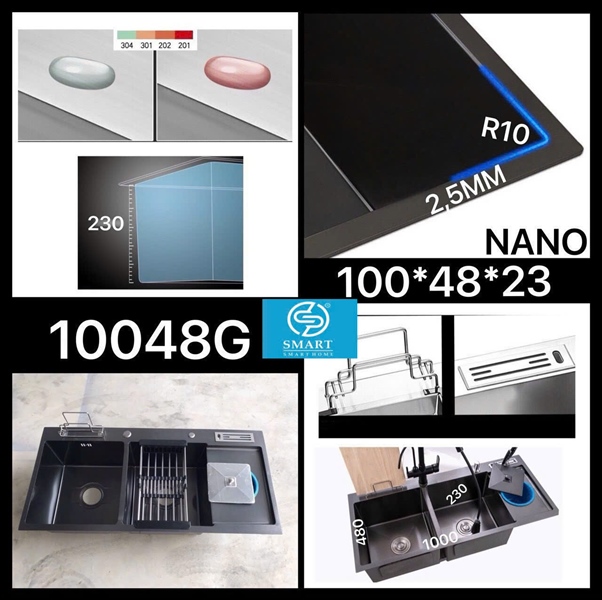 CHẬU RỬA CHÉN 10048G NANO