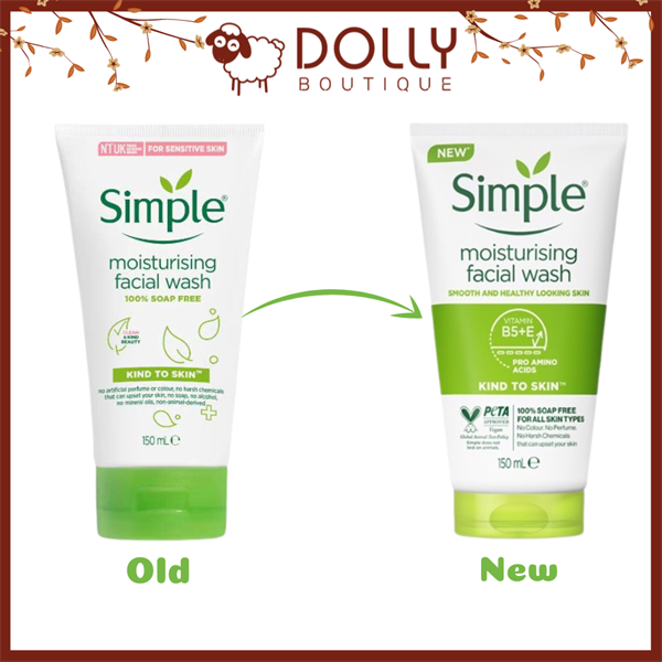 Sữa Rửa Mặt Simple Moisturising Facial Wash 150ml