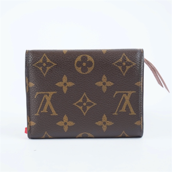 Ví LV hoa nâu nút hồng (LT) KG+