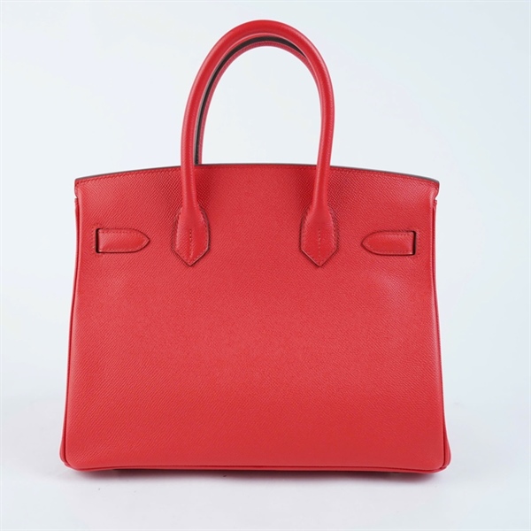 Túi Hermes Birkin đỏ kèm ổ+ 2 chìa stamp X sz30 (A-T) KG+