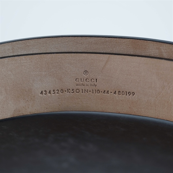 Thắt lưng GG đen hình rắn bản 3.5cm dài 125cm KG+