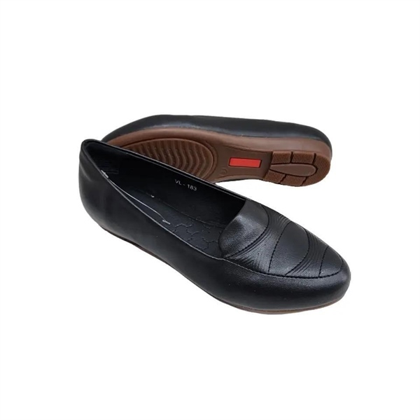 Giày búp bê nữ với họa tiết in hoa văn mũi chất liệu đế cao su chống trơn, dế cao 2cm VL183