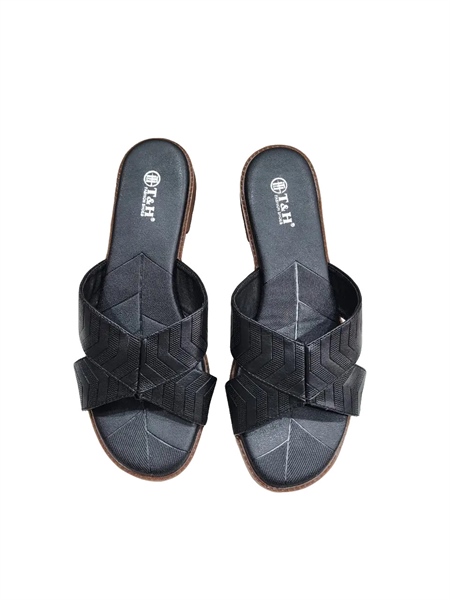 Dép nữ quai bản chéo với họa tiết in hoa văn DV10075