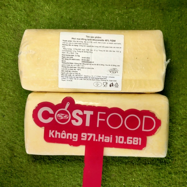 Phô mai khối mozzarella VILVI 2.5KG
