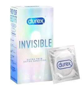 Bao cao su durex Invisible extra thin Sensitive (Hộp 10cái) - Thái Lan