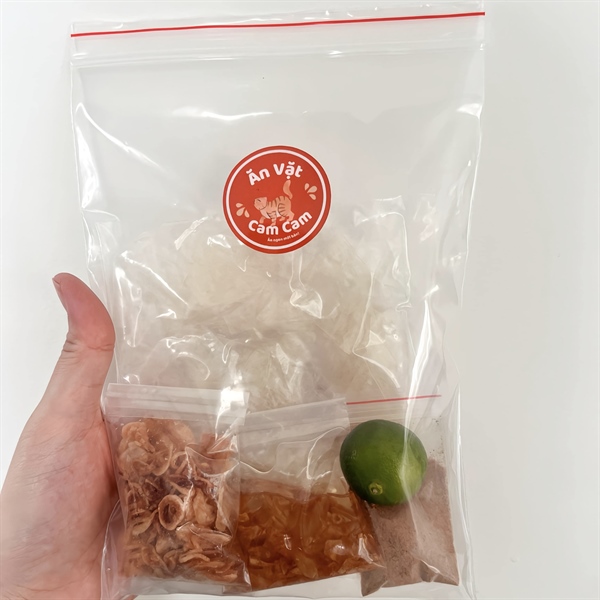 BÁNH TRÁNG MUỐI TÔM CAY HÀNH PHI TỎI PHI