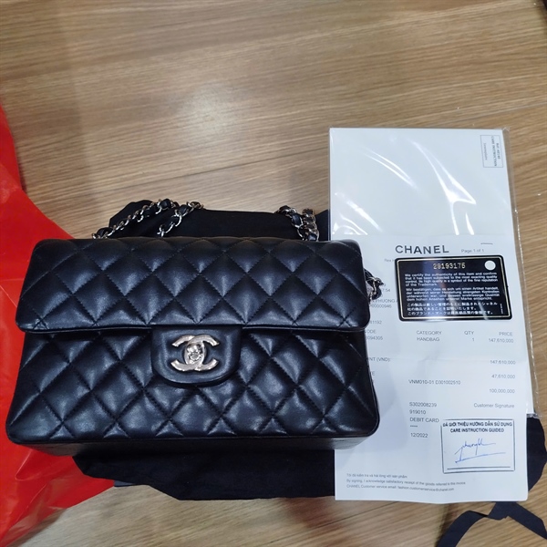 Túi Chanel Classic đen (29193175) sz23 (BQ) KG+