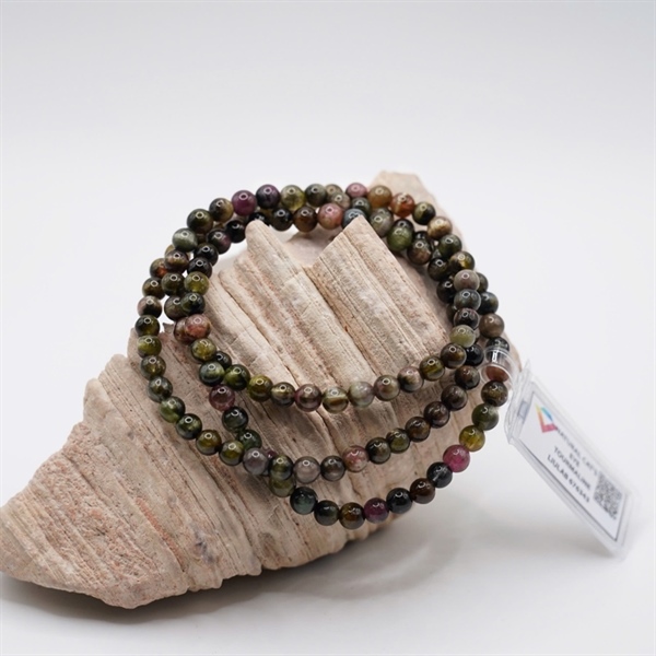 Chuỗi Tourmaline mắt mèo đa sắc 114 hạt ly5.45-4.93 (676343) KG+