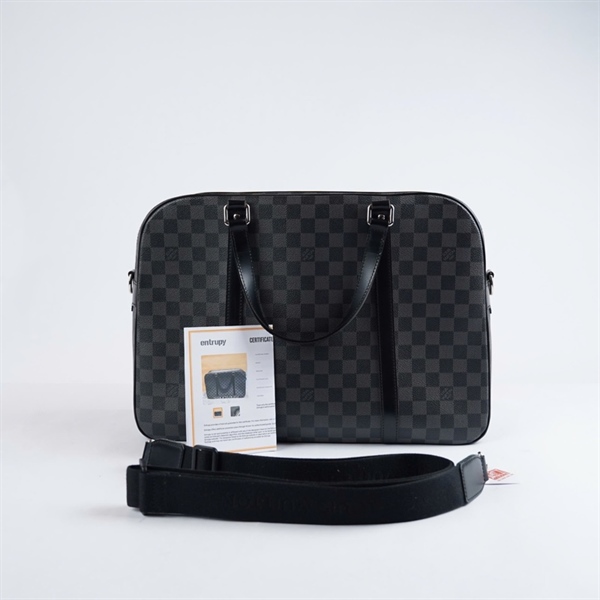 Túi LV cặp táp ô vuông xanh đen (BA3088) sz43 (BMC)+