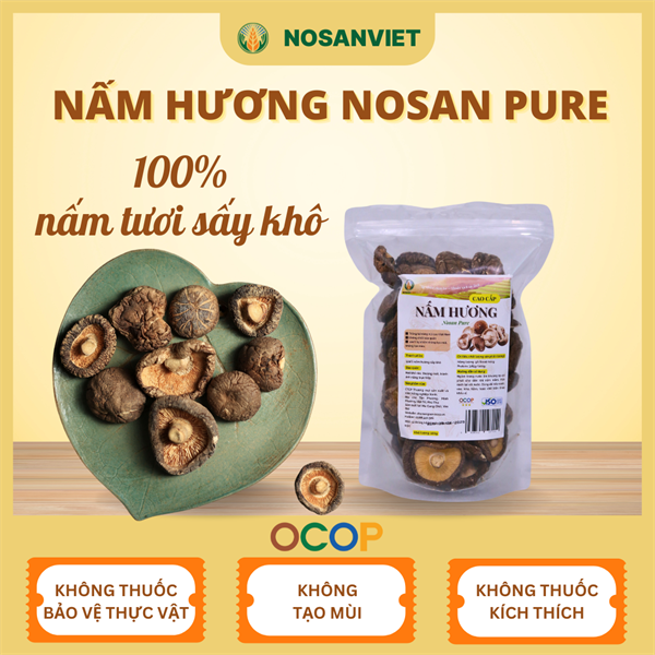 Nấm hương Nosanpure cao cấp 100g (túi)