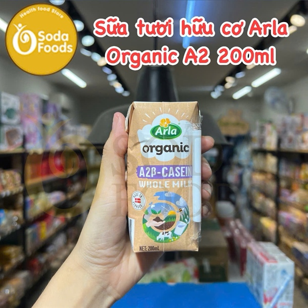 Sữa tươi hữu cơ Arla Organic A2 200ml