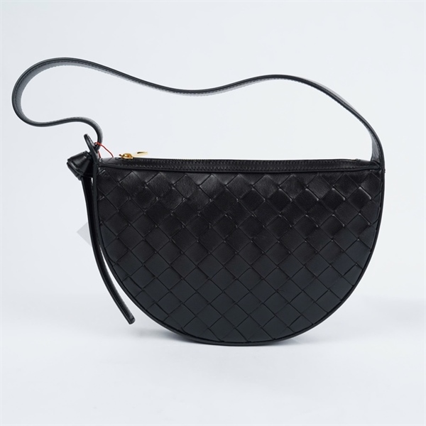 Túi Bottega kẹp nách đen sz15 (miệng túi sz24) KG+