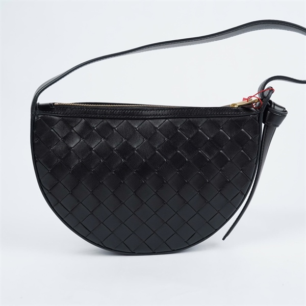 Túi Bottega kẹp nách đen sz15 (miệng túi sz24) (LN) KG+