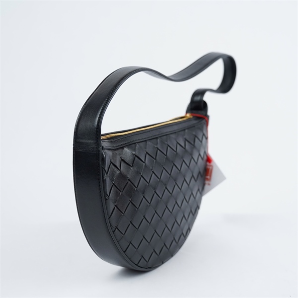 Túi Bottega kẹp nách đen sz15 (miệng túi sz24) KG+