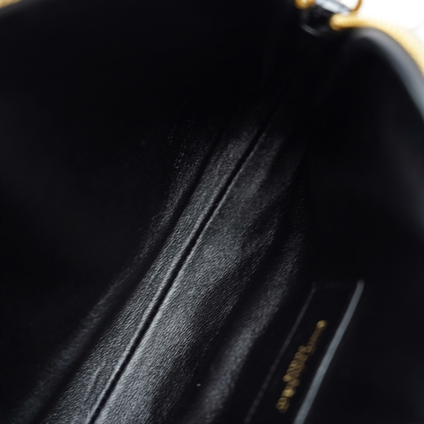 Túi YSL đeo chéo đen bóng (BRS733667-0723)