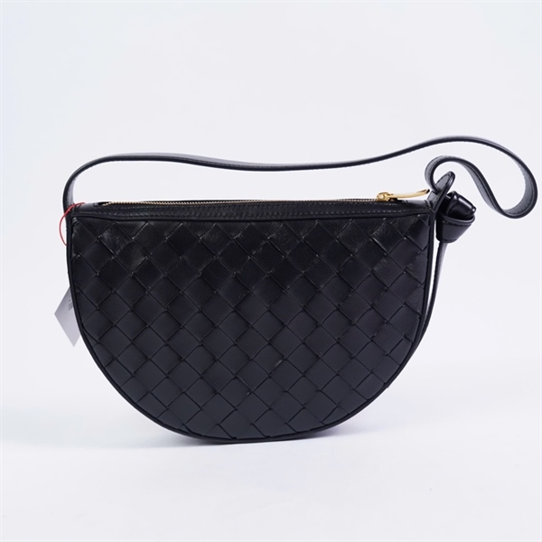 Túi Bottega kẹp nách đen sz15 (miệng túi sz24) (LN) KG+