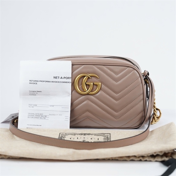 Túi GG Marmont Camera nâu (I038636447-447632-486628) sz23 KG+