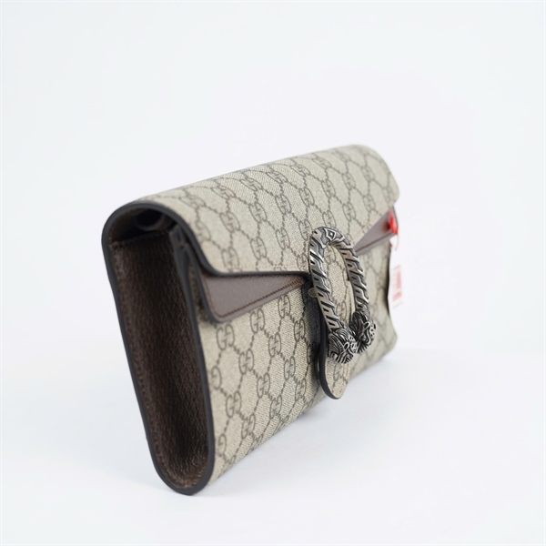 Túi GG Dionysus xám viền nâu 2 strap (D039385285) sz25