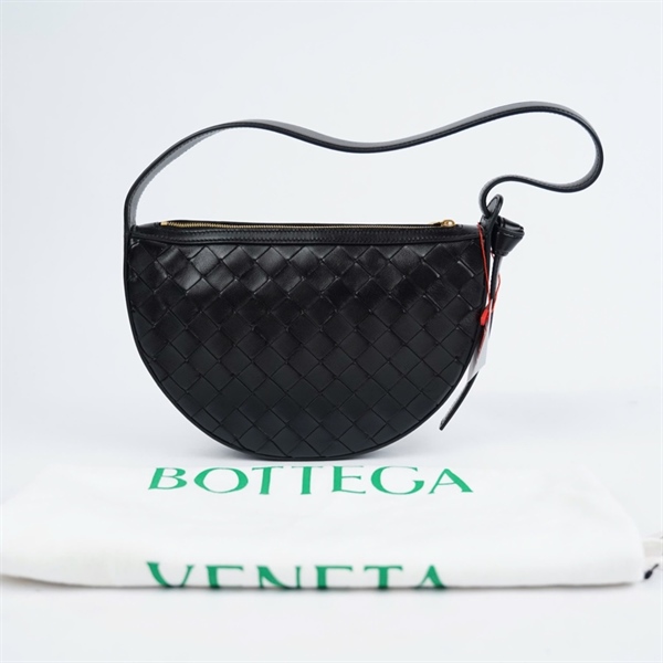 Túi Bottega kẹp nách đen sz15 (miệng túi sz24) KG+