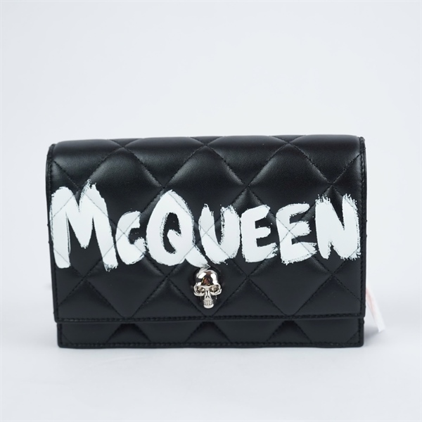 Túi Alexander Mcqueen đen in chữ (613088-494885) sz19 KG+