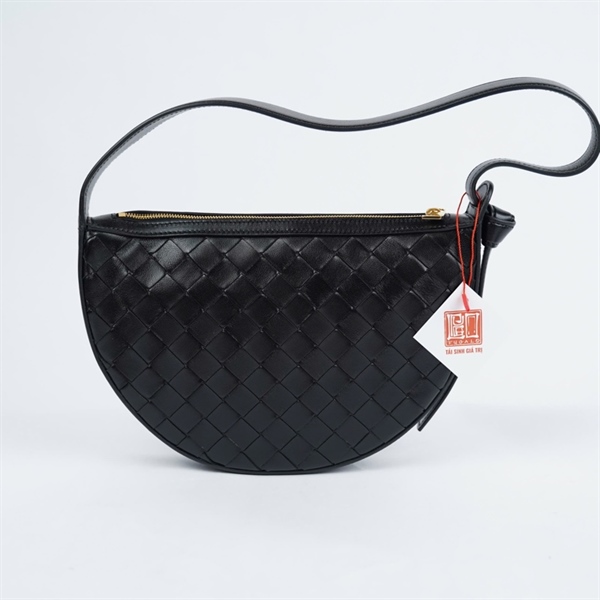 Túi Bottega kẹp nách đen sz15 (miệng túi sz24) KG+