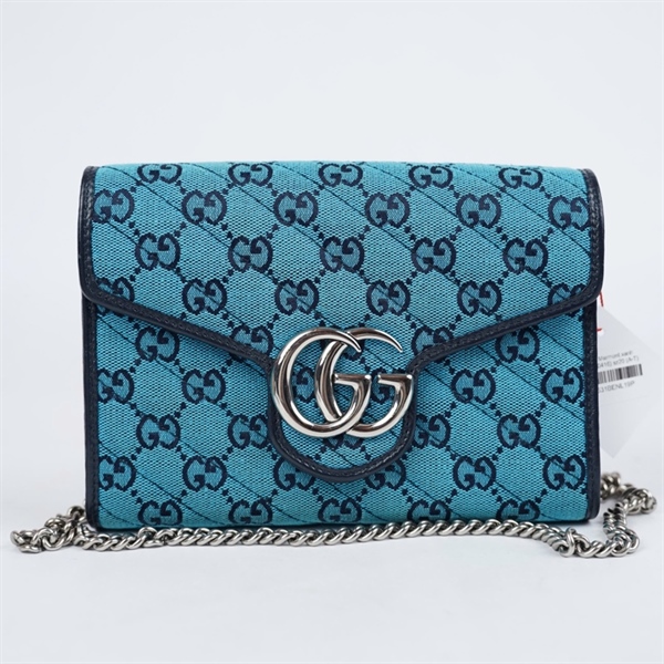 Túi GG Marmont xanh (474575-0416) sz20 (A-T) KG+