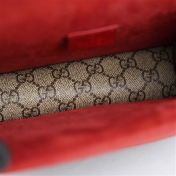 Túi GG Dionysus xám viền đỏ (421970-498879) sz20 (BMC)+