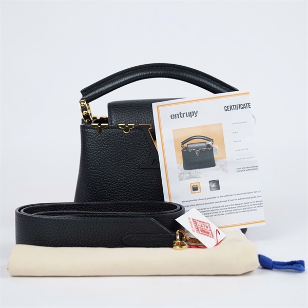 Túi LV Capu đen sz20 (A-T) KG+