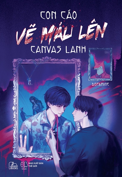 Con cáo vẽ máu lên canvas lanh