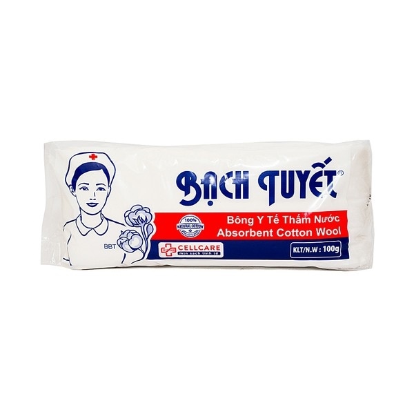 Bông y tế bạch tuyết 100g