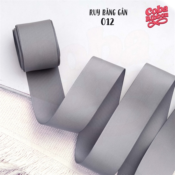 Rộng 9mm - Màu 012 - Ruy băng GÂN cao cấp 2 mặt dày dặn