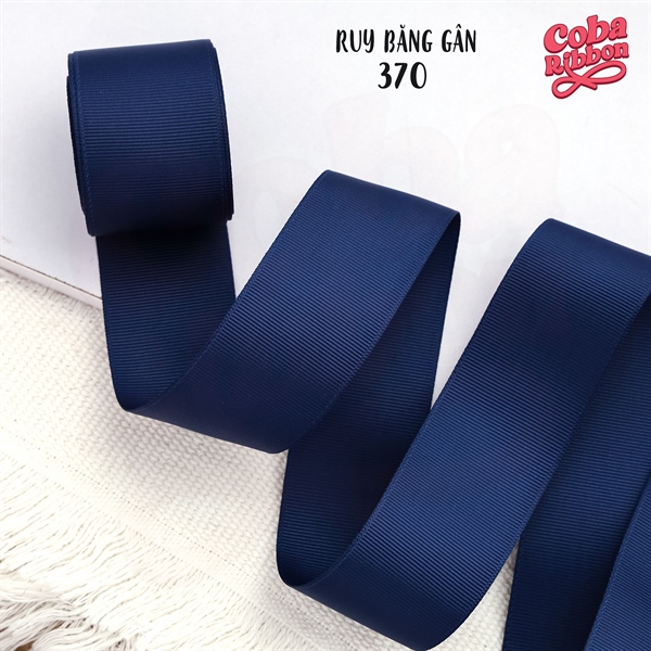 Rộng 25mm - Màu 370 - Ruy băng GÂN cao cấp 2 mặt dày dặn
