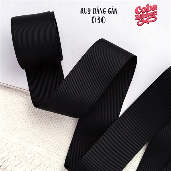 Rộng 9mm - Màu 030 - Ruy băng GÂN cao cấp 2 mặt dày dặn