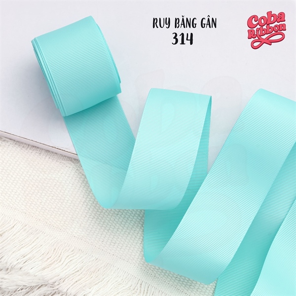 Rộng 38mm - Màu 314 - Ruy băng GÂN cao cấp 2 mặt dày dặn