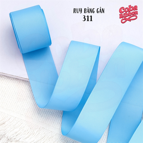 Rộng 6mm - Màu 311 - Ruy băng GÂN cao cấp 2 mặt dày dặn