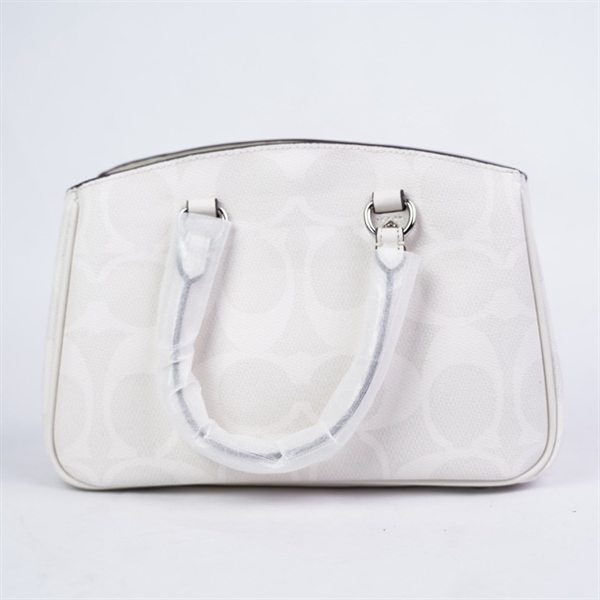 Túi Coach Handle trắng sz27 +