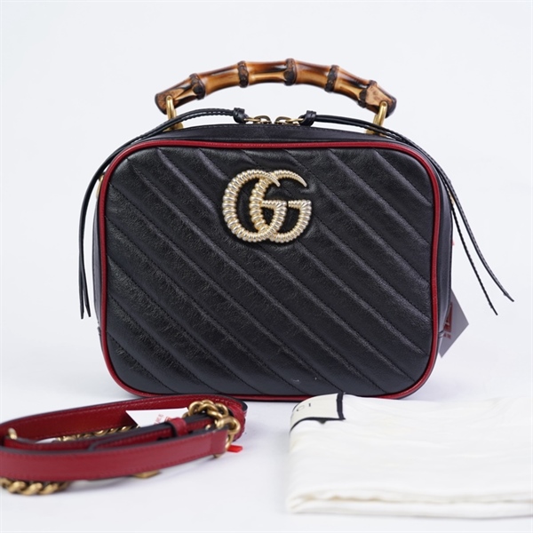 Túi GG Handle đen (D031716562) sz22 (BMC) +