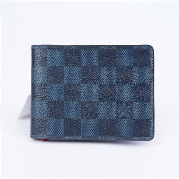Ví LV ô vuông xanh đen gập 2 (LT) KG+