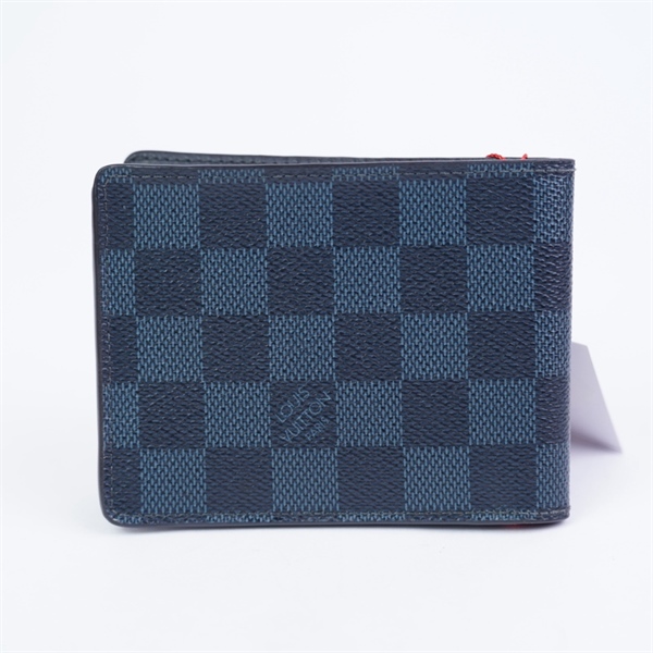 Ví LV ô vuông xanh đen gập 2 (LT) KG+