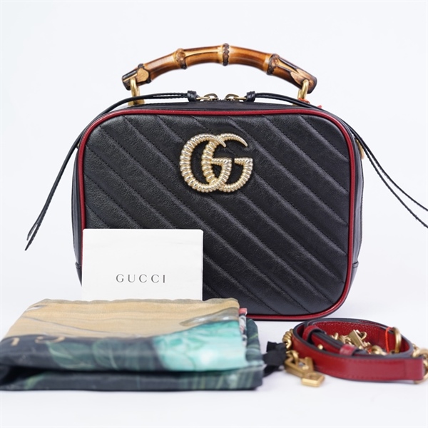 Túi GG Handle đen (G031714503) sz22 (BMC) +