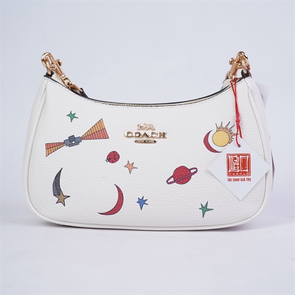 Túi Coach thuyền trắng 2strap sz24 +