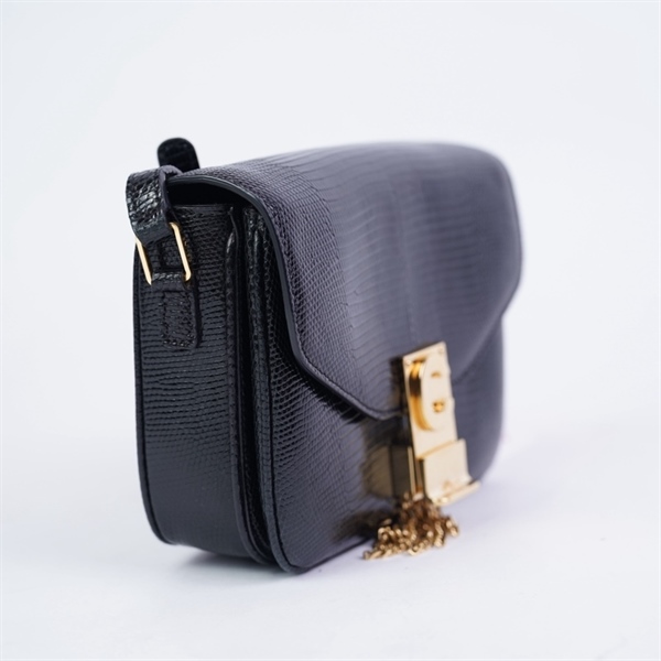 Túi Celine Lizard đen sz17 (BMC) KG+