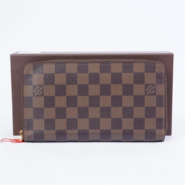 Ví LV ô vuông nâu có khóa zip (LT) KG+
