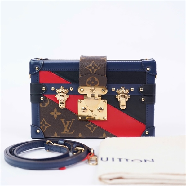 Túi LV Trunk hoa nâu phối đỏ đen (FL2169) sz20 (BMC) KG+